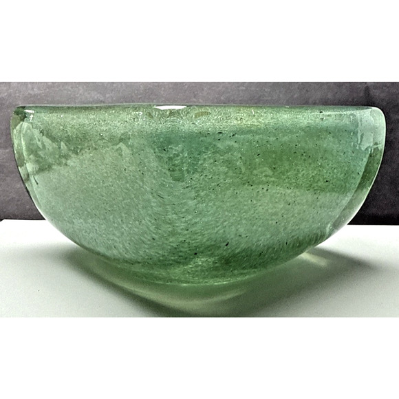 MCM Barovier Toso Eugenio or Aborigeni Art Glass Square Bowl Ashtray Gold Jade - Picture 11 of 16